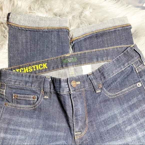 J. CREW Matchstick Stretch Capri Tabbed Jeans, Size 27 - Picture 4 of 9